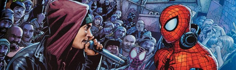 Eminem And Marvels Spider Man Square Off On Exclusive Variant Cover Of The Amazing Spider Man 0565